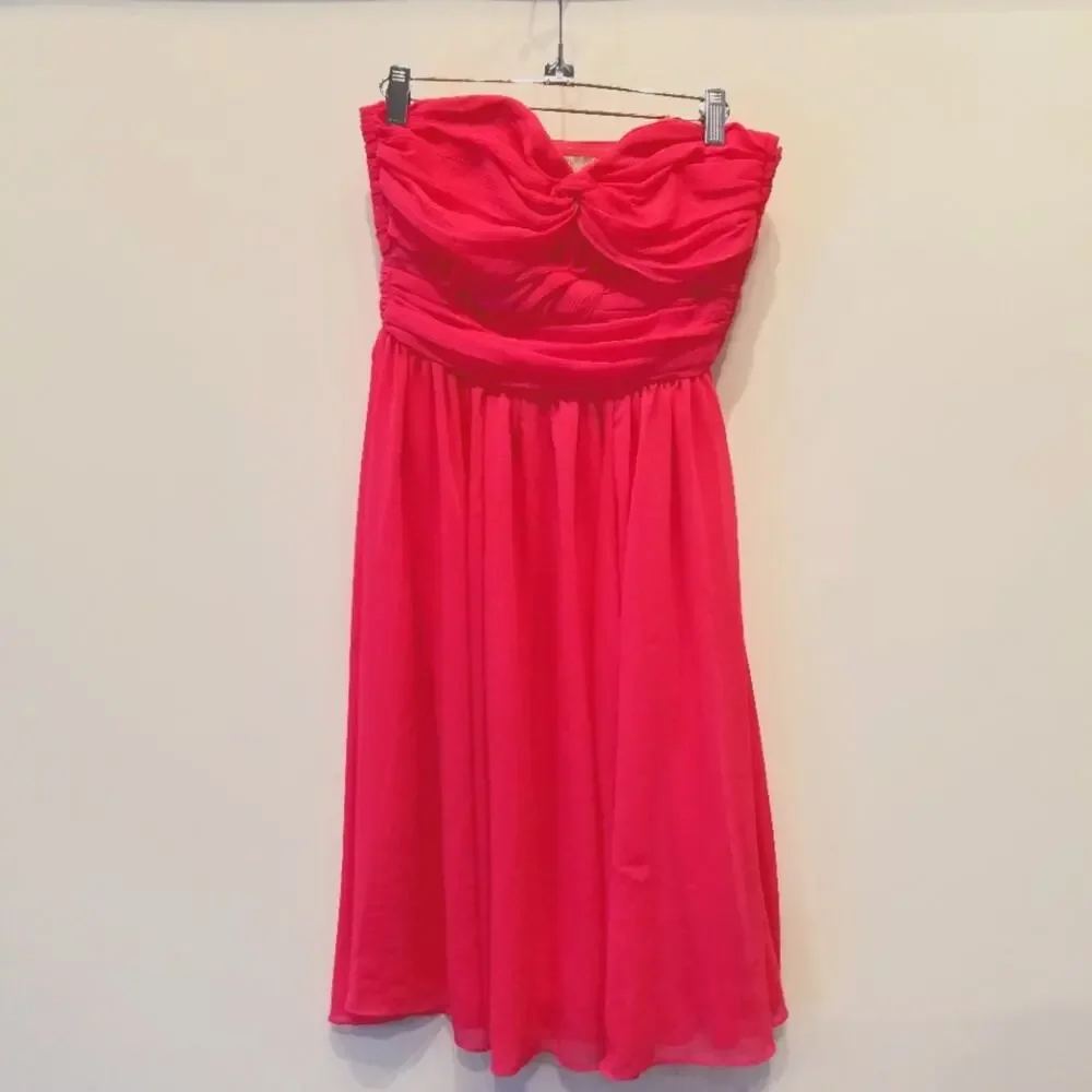 H&M Pink Strapless Dress Hot Pink Party Dress Size 6